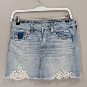 American Eagle Outfitters Denim Skirt Fairycore Festival Boho  Feminine - Size 6